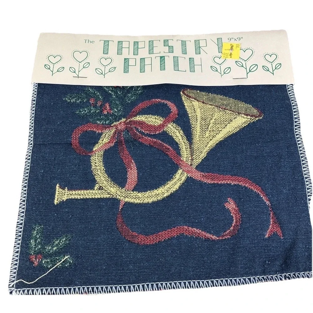 Lot 3 New 9x9 Tapestry fabric Patch Pillow Wall Hanging‎ Tote Christmas Holiday